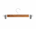 Hosenbügel Holz Natur Metall Clip