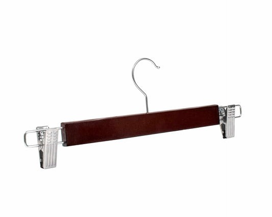Hosenbügel Holz Braun Metall Clip