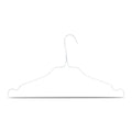 Wire coat hanger white plain 40 cm