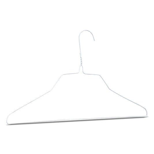 XL Drahtkleiderbügel Weiß 46 cm 18" 2,0 mm