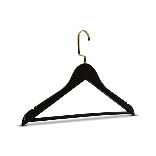 Holz Schwarz 44,5 mit goldfarbenen Haken