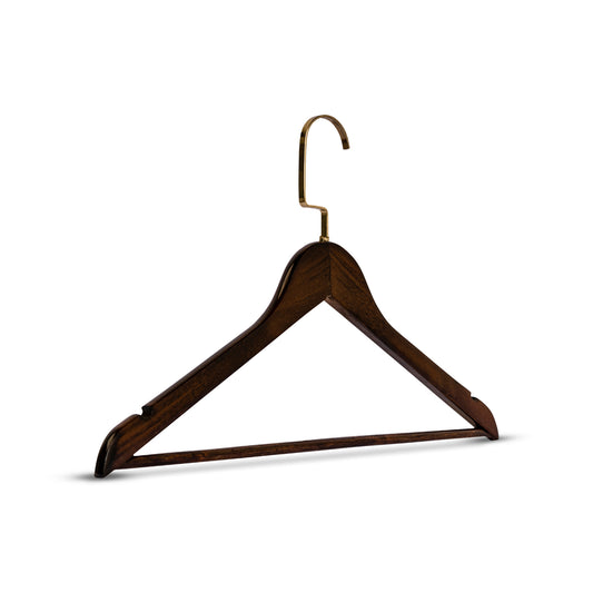 Holz Braun 44,5 mit goldfarbenen Haken