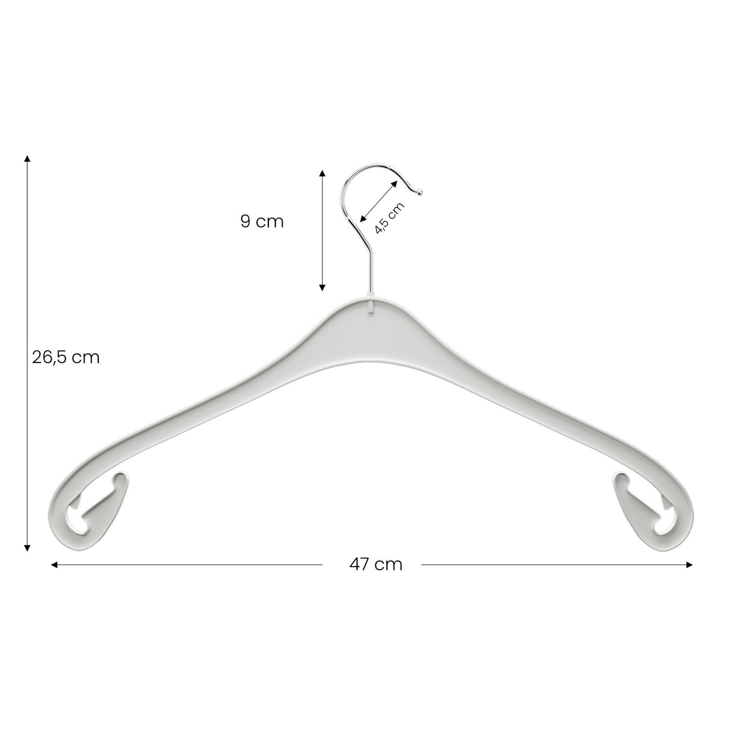 NA 47 plastic coat hanger 